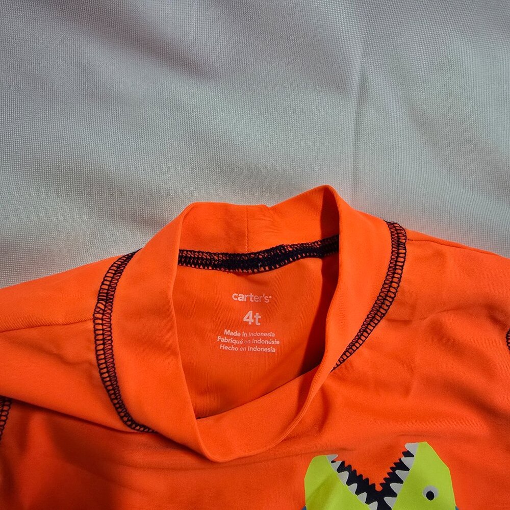 Carters Boy Fish Rash Guard Top - Picture 2 of 3